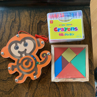 子供知育玩具　積み木　マグネットパズルの画像