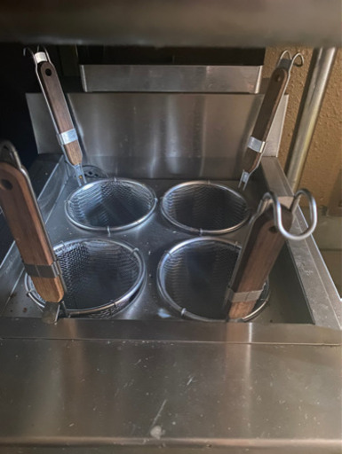 中古　マルゼン 卓上型　ゆで麺器　カゴ4つ　ラーメン釜
