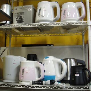 電気ケトル各種　メーカー・価格・容量いろいろ　湯沸かし　コーヒー・紅茶