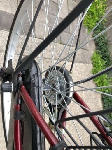 ママチャリ　あずき色　値下げしました