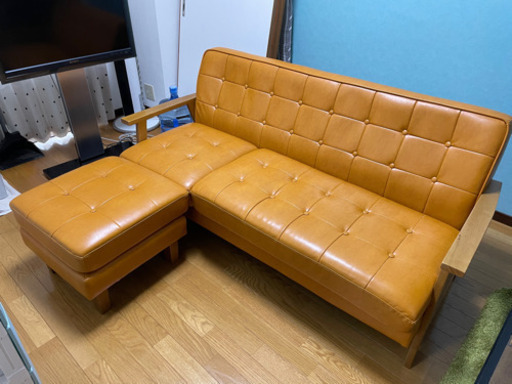 三人掛けソファ、カウチ付！