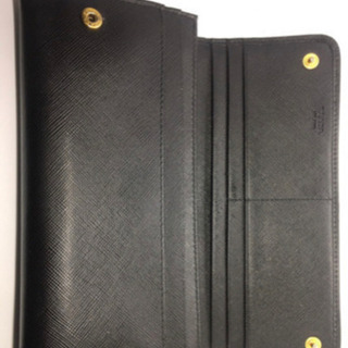 【極美品＆保存箱一式付属】PRADA サフィアーノ 長財布 ブラックの画像