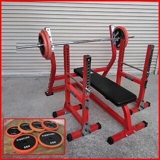 ファイティングロード パワーラック バーベルセット プレート75kg 楽天