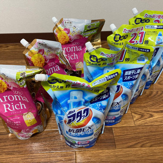 洗濯洗剤1.6kg4袋と柔軟剤1200ml3袋のセット売り！！
