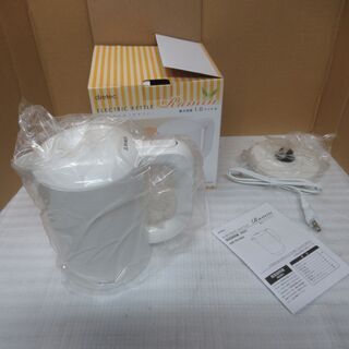 美品　未使用品　一人暮らし用電気ケルト　ラミン　容量1.0Ｌ　PO-323　ホワイト　ドリテック　dretecの画像