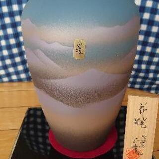 工芸品 花瓶 未使用品 山治窯 正峰作 連山 