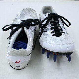 24.0cm アシックス 陸上競技シューズ エフォートMK ホワイト×ブラック asics スパイクシューズ 札幌市 清田区 平岡の画像