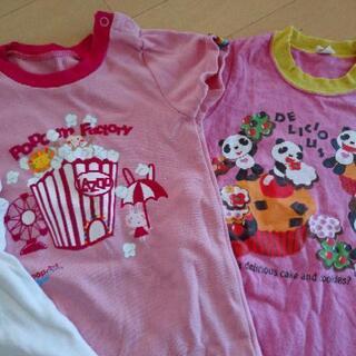 女の子　半袖ロンパース4枚セットの画像