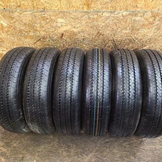 新車外し 2021年製 BS V-STEEL RIB 265 205/70R17.5 115/113L LT 17.5インチ トラックタイヤ 夏タイヤ 6本 (MTM47) クレジットカード QR決済可能