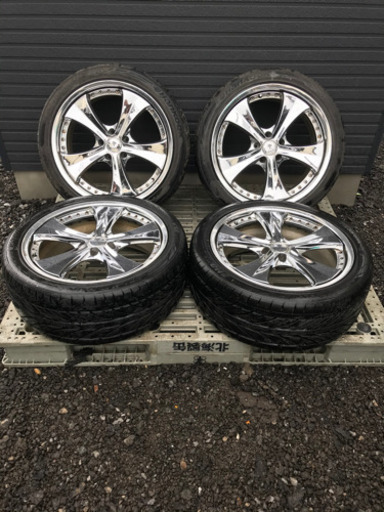 中古夏タイヤホイールSET■Kranze Ratzinger 19inch 8j×2本 9j×2本 +43■Hankook Ventus V12 evo 245/40R19 14年製 クラウン エルグラ等