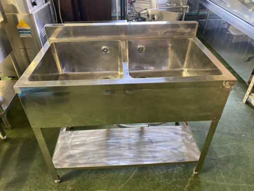 2槽シンク　1000x600x890