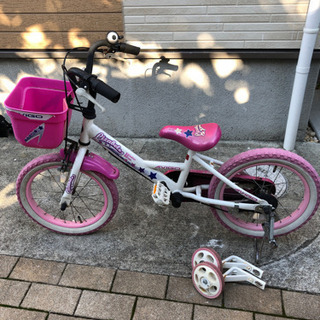 子ども 自転車 ピンク 白