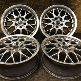 INTER MILANO VOLTEC インターミラノ ボルテック 社外 17インチ 4本 7J5HPCD114.3+48 エスティマ オデッセイ等　(VHO161) クレジットカード QR決済可能