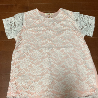 ⭐️お値下げしました❗️新品タグ付き　しまむら　レースTシャツ ...