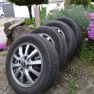 交渉中　155/65R/13　13インチ　夏タイヤホイール付4本...