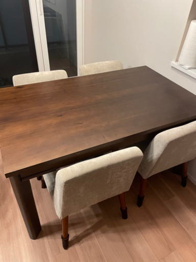 交渉中【美品】ダイニングテーブル&チェア5点セット
