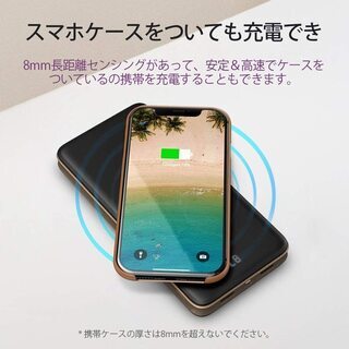 スマホ　モバイルバッテリー 20000mAh Qi ワイヤレス充電対応　LCD残量表示　新品未使用未開封の画像