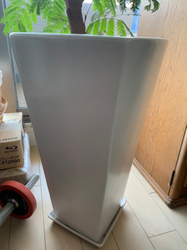 植木鉢　プランター　陶器　白色