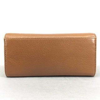 MK MichaelKors マイケルコース エンボスレザーキャメルブラウン長財布 の画像