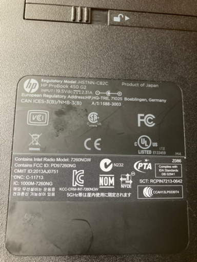 hp ノートパソコン　美品