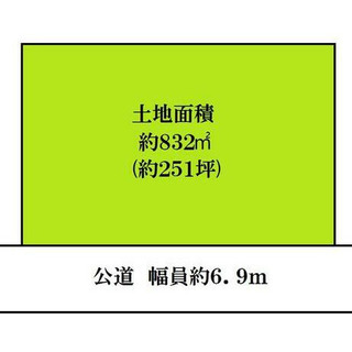 ★貸店舗・事務所★約２５１坪　前面道路幅約６．９ｍ　更地