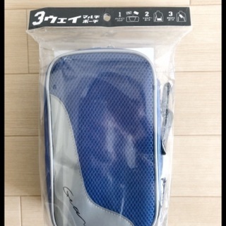 最終SALE中！　新品　3ウェイマルチポーチ　小物入れ・switch・携帯ゲーム機等　ブルーの画像