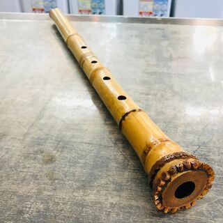 容山作 尺八 64cm 1印 藤巻き銀三線