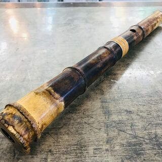 竹治作 尺八 42cm 1印 藤巻き銀三線の画像
