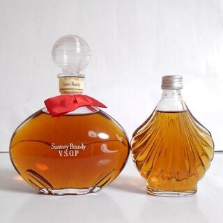 ちょっとかわいいブランデー＆ウイスキー：ハート型VSOP、XO 未開栓 BI1の画像