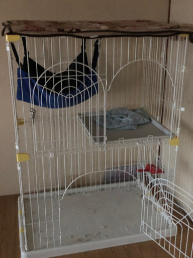 取引中です。キャットケージ  2段ケージ