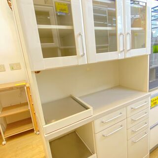 キッチンボード 食器棚 レンジボード キッチン収納 コンセント付き 引き出し 1045×425×1825　買取帝国朝霞店