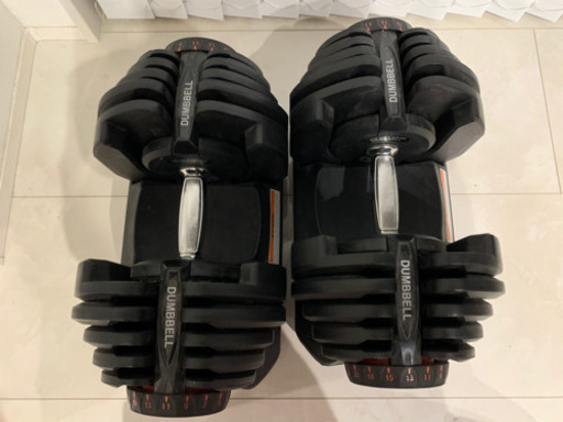 可変式ダンベル アジャスタブルダンベル 40kg 2個セット ダイヤル調整式