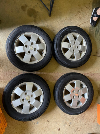 決まりました！スズキ純正　13インチ　アルミホイールタイヤ4本セット