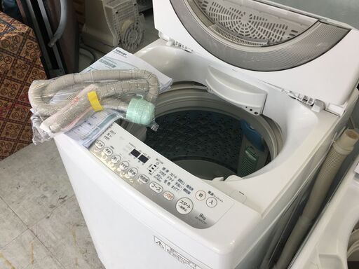 東芝8.0K DDインバーター洗濯機　2014年製　分解クリーニング済み！