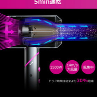 Yihai 折り畳み式　ヘアドライヤー マイナスイオンの画像