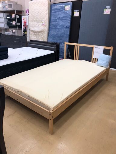 IKEA /  イケア   ベッドフレーム マットレス付き