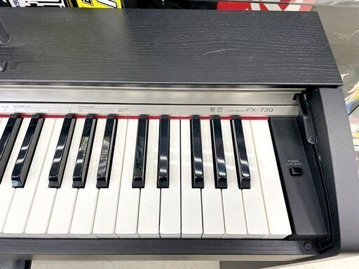 中古 CASIO カシオ プリヴィア 電子楽器 デジタルピアノ PX-730 2010年製 動作良好品 楽譜載の部分キズ有り