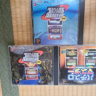 PS1　パチスロソフト３枚とコントローラーの画像