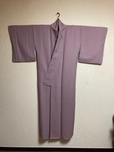 5MKO419  美品！ 家紋1つ 着物 和服 ハギレ付き シンプル 江戸小紋