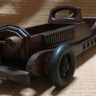 アンティーク　木製の車　2台セットの画像