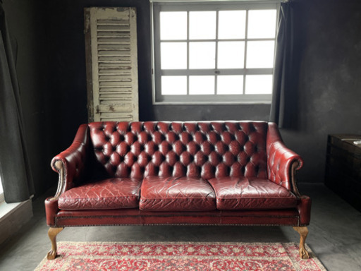 3人がけソファ　アンティーク　ヴィンテージ