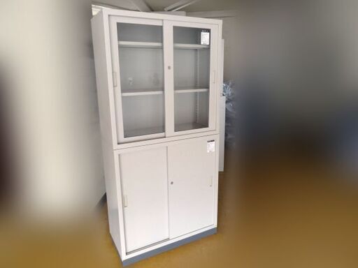 コクヨ 書庫 引き違い ガラス扉 スチール扉 キャビネット 上下セット 収納庫 保管庫 本棚 書棚☆札幌市限定配送OR札幌市白石区店頭引取りOK藻岩倉庫
