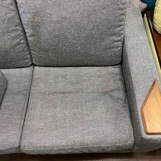 unico ウニコ ☆ 三人掛けソファー オッドマン付 ツイード生地