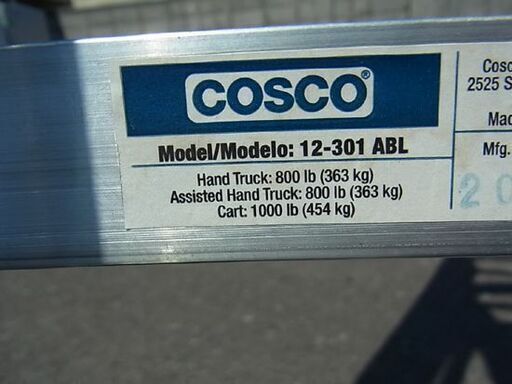 ☆COSCO アシストカート ハンドトラック 2WAY 363-454kg 12-301ABL  カート コンバーチブルトラック 台車