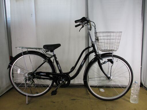 26インチ 美品　マルイシ　ママチャリ　CHERBOURG　黒　LEDオートライト　6段　B307