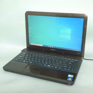 送料無料 新品SSD搭載 ブラウン色 ノートパソコン 中古動作良品 Win10 14型 SONY VPCEA2AFJ Core i3 4GB DVDRW 無線 Bluetooth LibreOffice