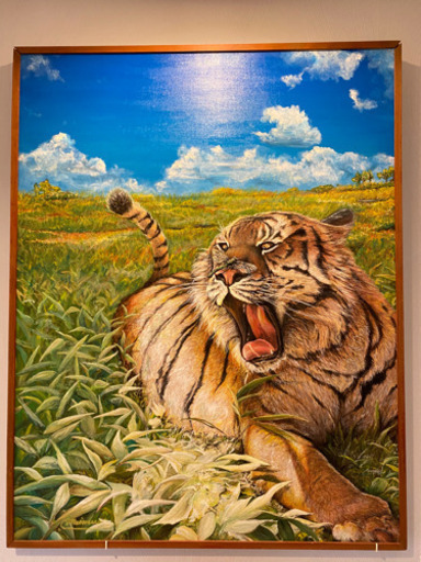 虎の絵✬あくび