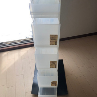 *決まりました　無印良品追加用ストッカー４個重ねプラス浅引き出し一段の画像