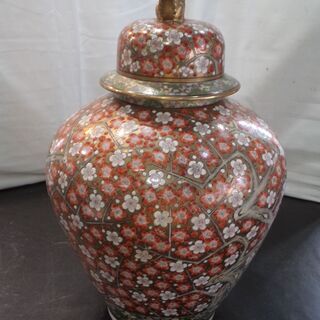 梅図沈香壷 肥前国 古赤絵窯 白龍作【愛品倶楽部柏店の画像