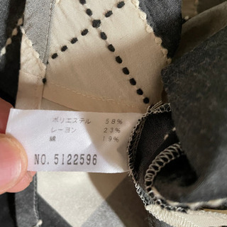 美品！ROSACE 黒半袖チェックツーピース スカート11の画像